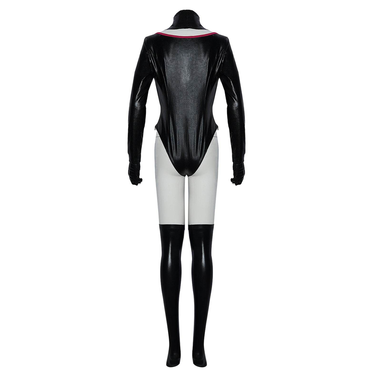 Hazbin Hotel An gel Dust Poison Cosplay Costume Black Leather Jumpsuit Party Carnival - Ecosfun