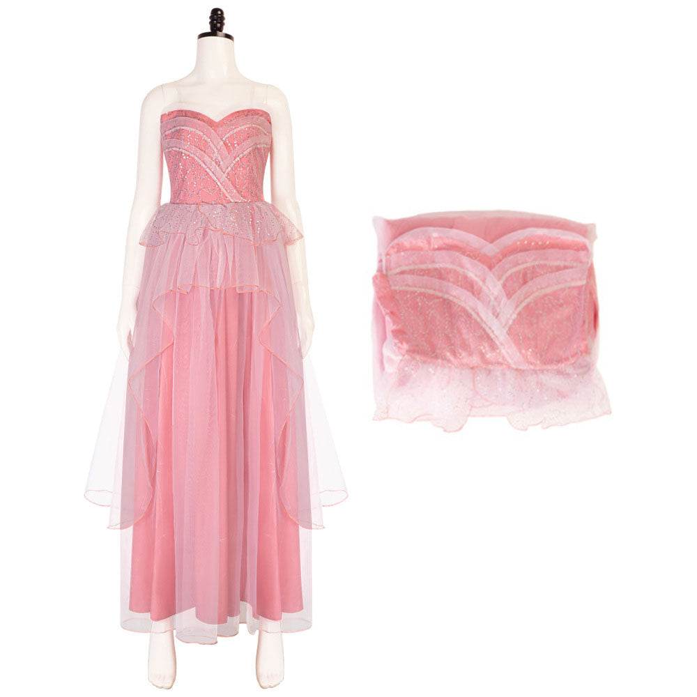 Wicked Glinda Pink Women Dress Outfit Carnival Cosplay Costume - Ecosfun
