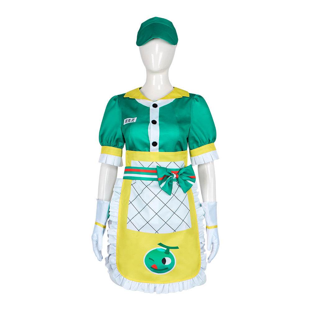 Overwatch Mei Honeydew Skin Cosplay Costume Maid Dress Outfit - Ecosfun