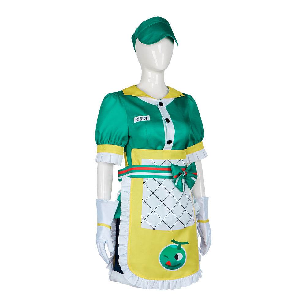 Overwatch Mei Honeydew Skin Cosplay Costume Maid Dress Outfit - Ecosfun