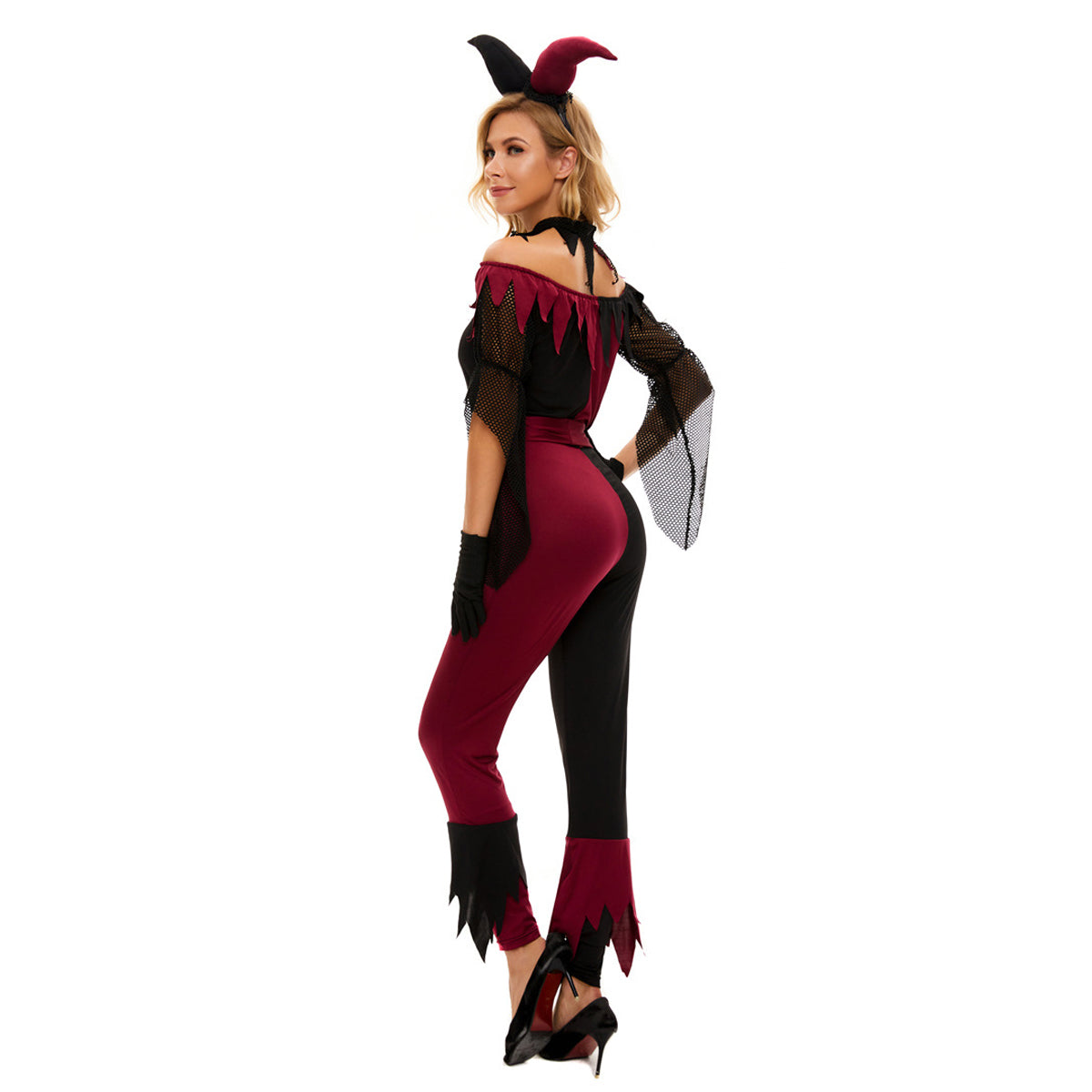 Suicide Squad Psycho Jester Clown Costume For Women Halloween