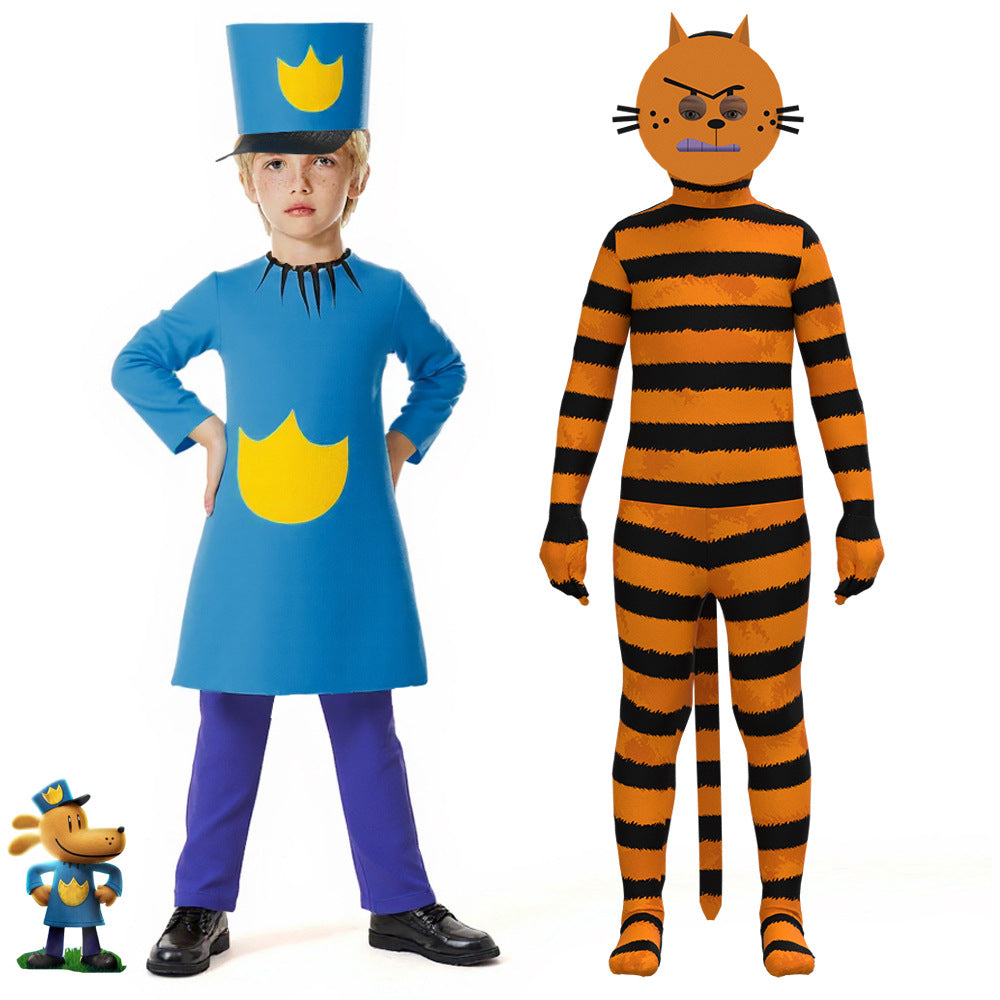 Costume de police pour chien Petey, combinaison pour chat avec chapeau