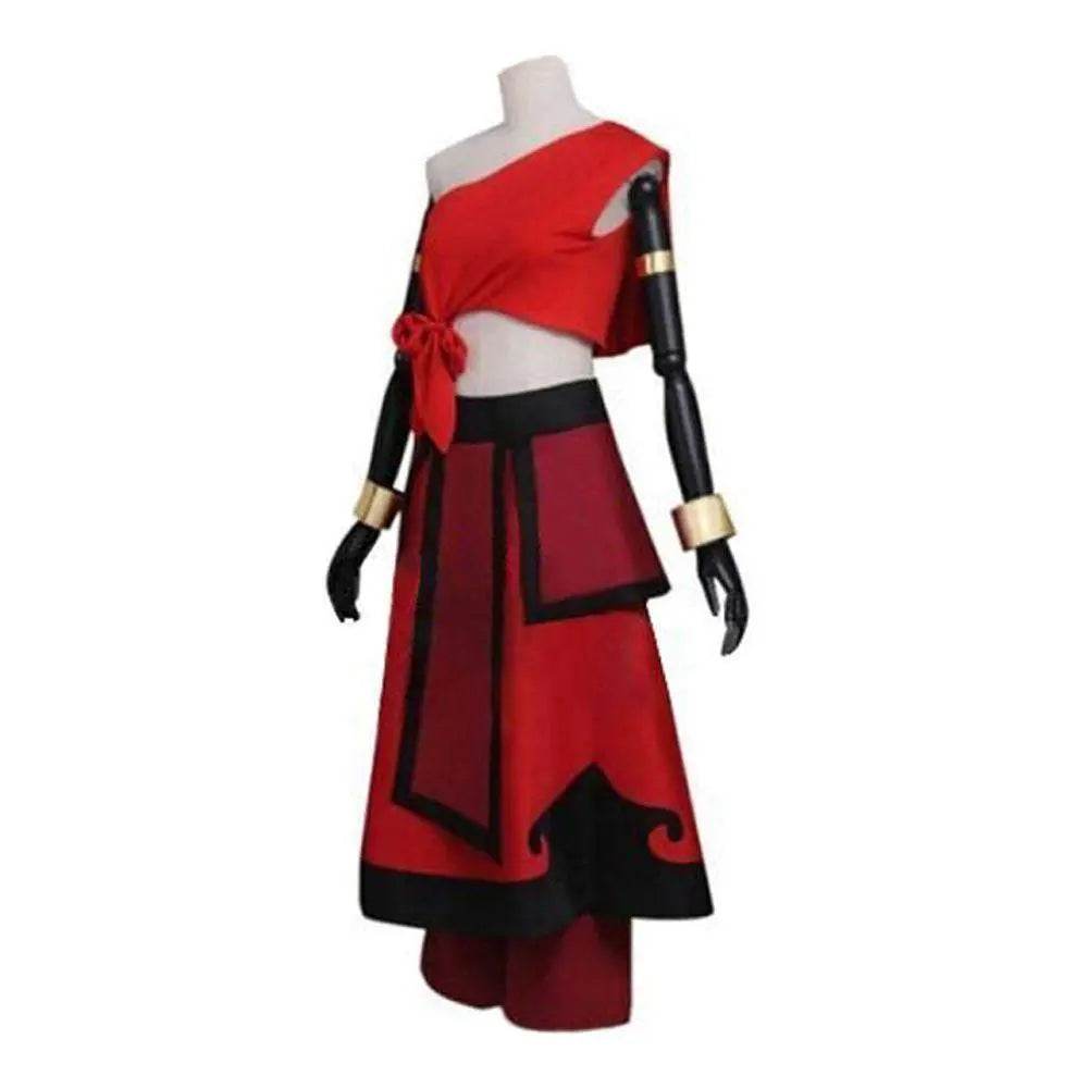 Anime Avatar The Last Airbender Katara Fire Nation Cosplay Costume Halloween Party Outfits Dress For Women - Ecosfun
