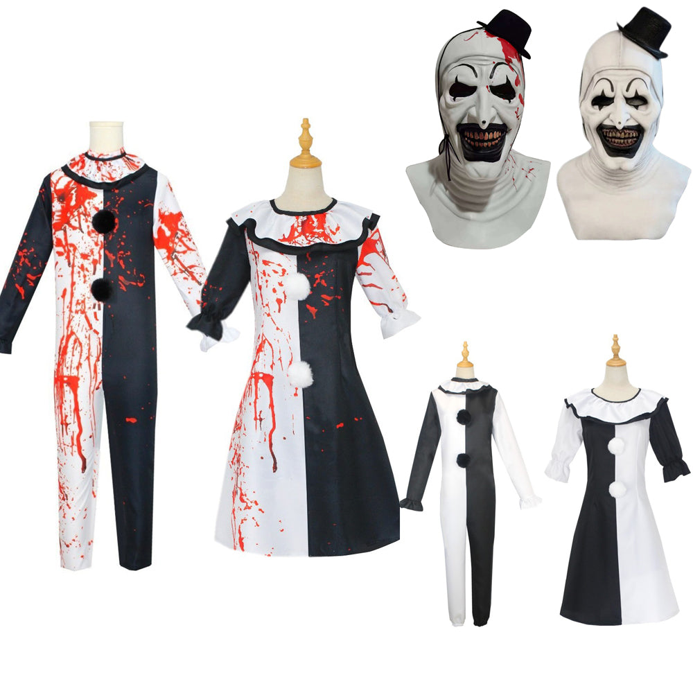 Terrifier 2 Art Le Clown Joker Costume de Cosplay Combinaison Halloween