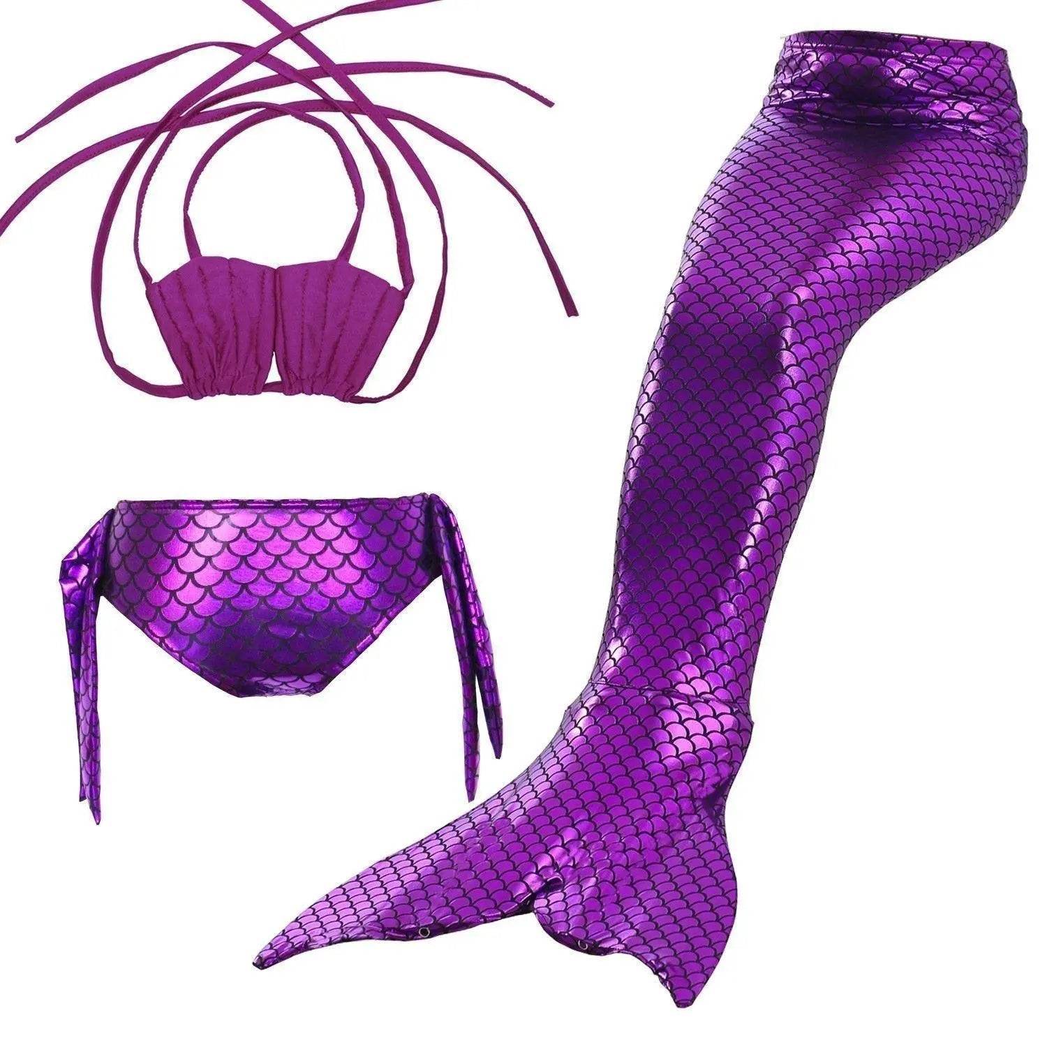 Girls Kids Mermaid Tail Swimwear Bikini Set Swimsuit Swimming Costume - Ecosfun