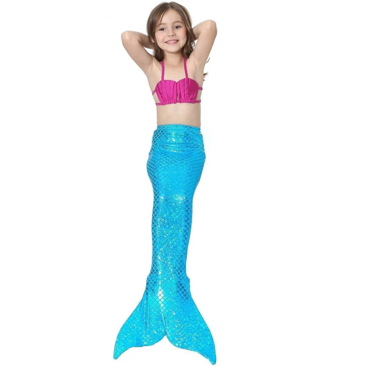 Girls Kids Mermaid Tail Swimwear Bikini Set Swimsuit Swimming Costume - Ecosfun