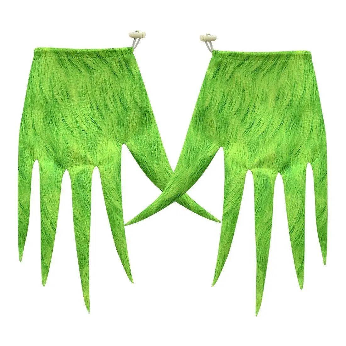 Green Monster Grinch Kids Boys Costume Mask Golves Set Christmas Gift - Ecosfun