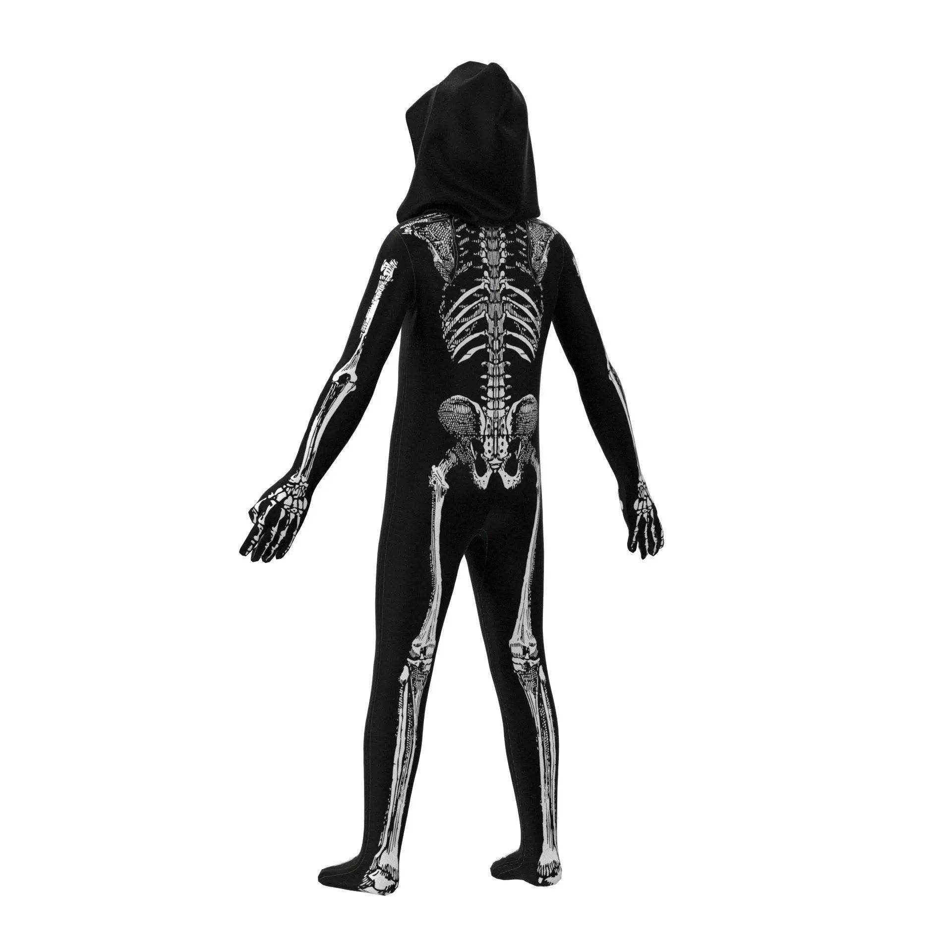 Kids Horror Skull Zentai Jumpsuit Costumes Halloween Carnival Cosplay - Ecosfun