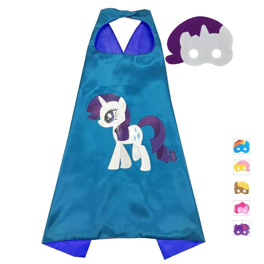 Kids My Little Pony Cape Mask Set Costume Cloak - Ecosfun