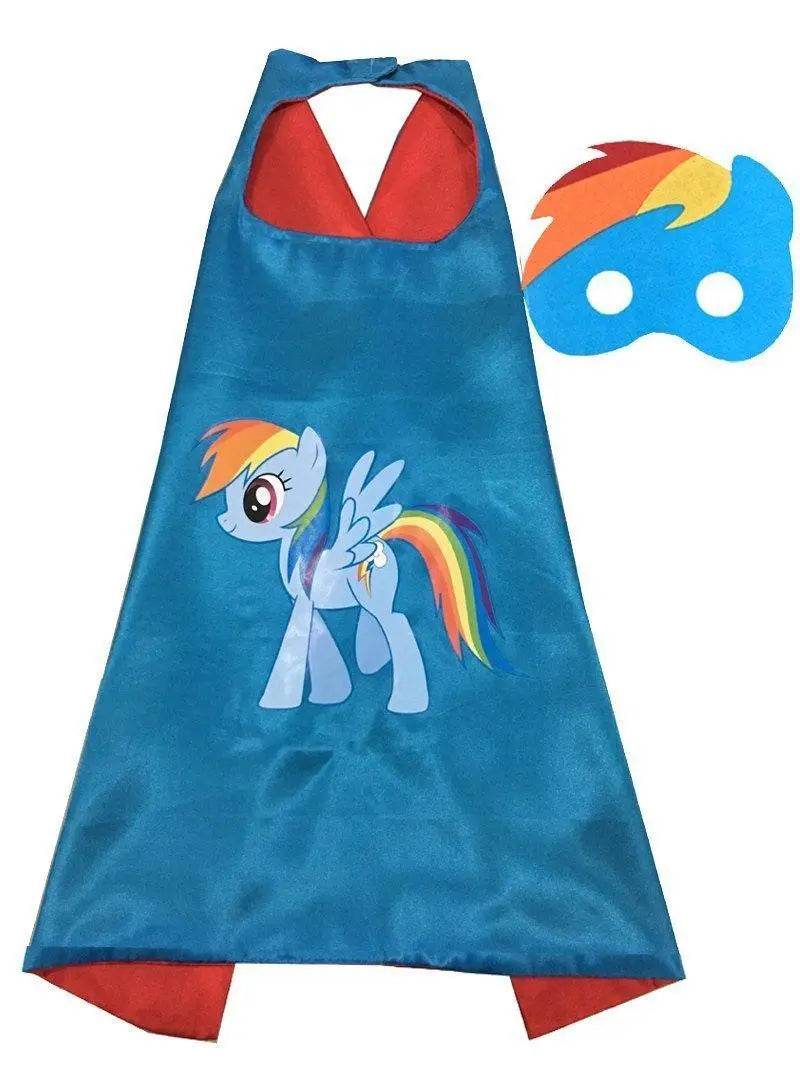 Kids My Little Pony Cape Mask Set Costume Cloak - Ecosfun
