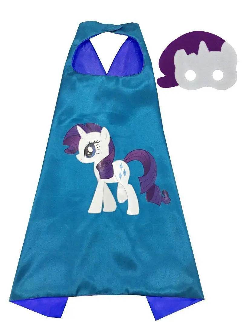 Kids My Little Pony Cape Mask Set Costume Cloak - Ecosfun