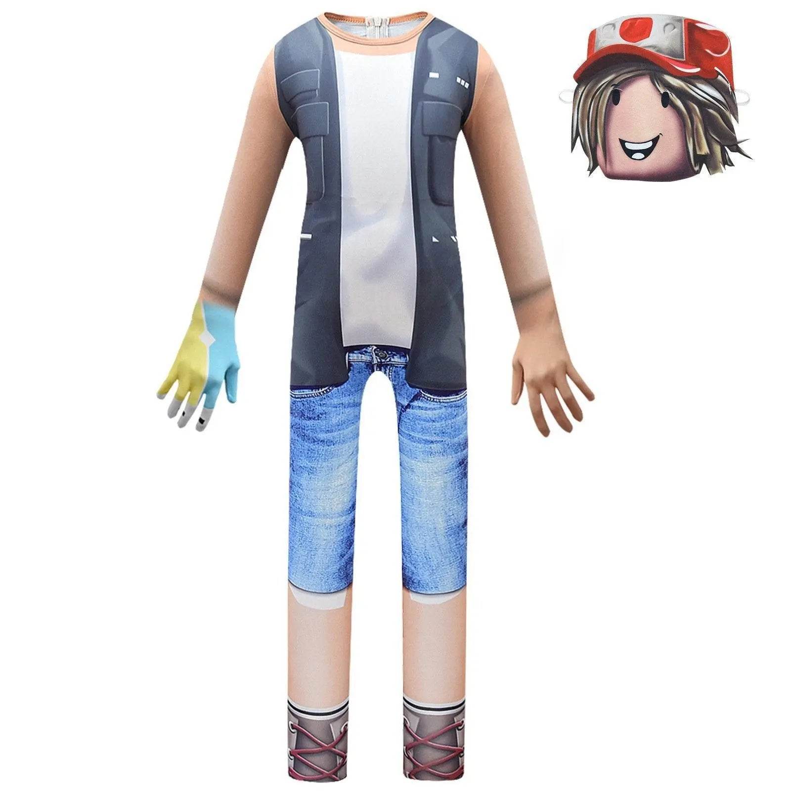 Kids Pocket Devs-Roblox Christmas Cosplay Zentai Suit Costume Children Jumpsuit Bodysuit Outfits - Ecosfun