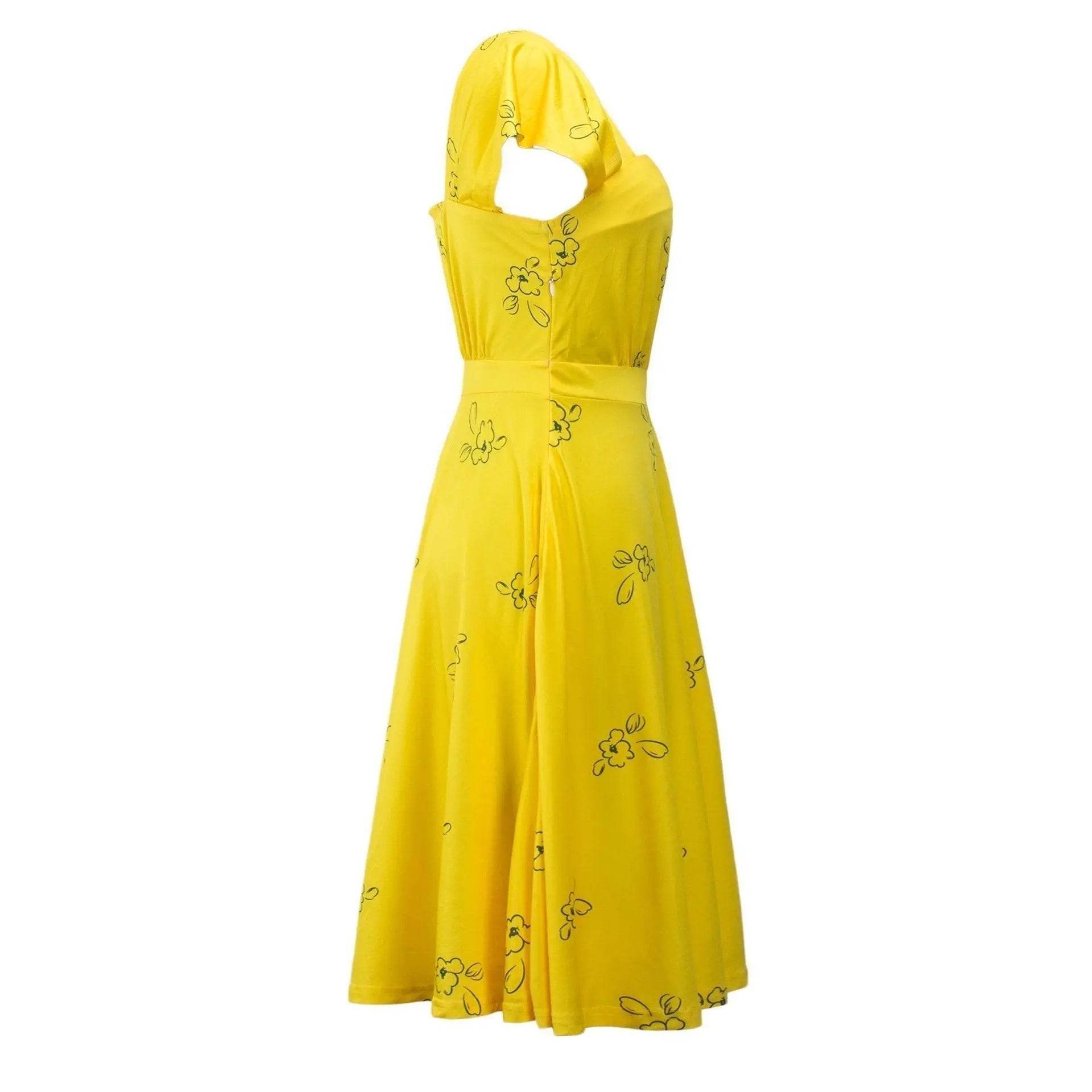 La La Land Emma Stone Actress Yellow Dress Movie Cosplay Costume - Ecosfun