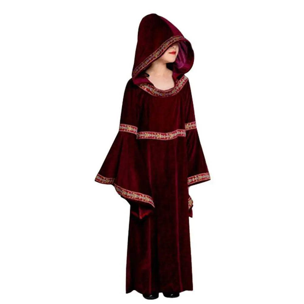 Medieval Halloween costume Victorian dress Renaissance burgundy dress - Ecosfun