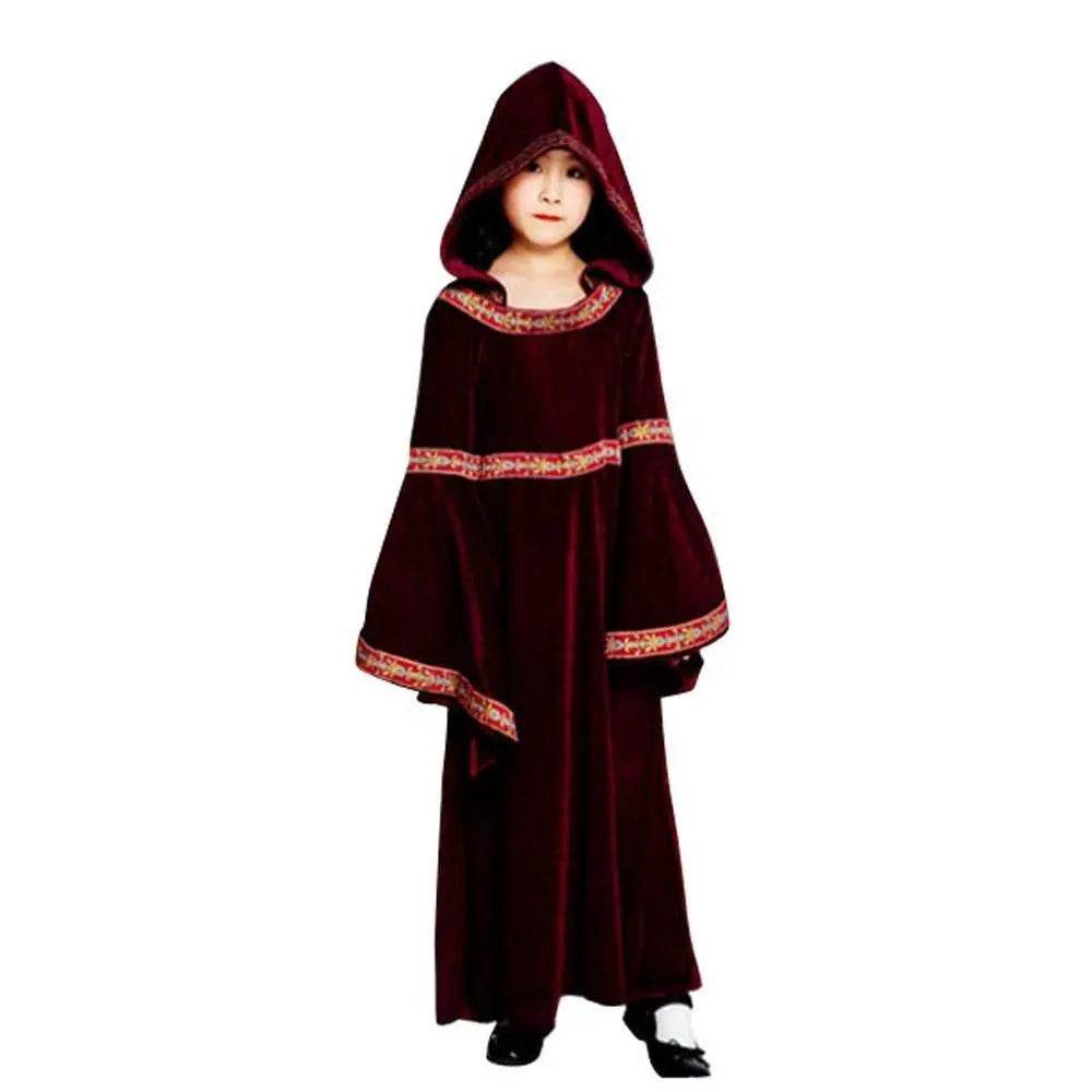Medieval Halloween costume Victorian dress Renaissance burgundy dress - Ecosfun