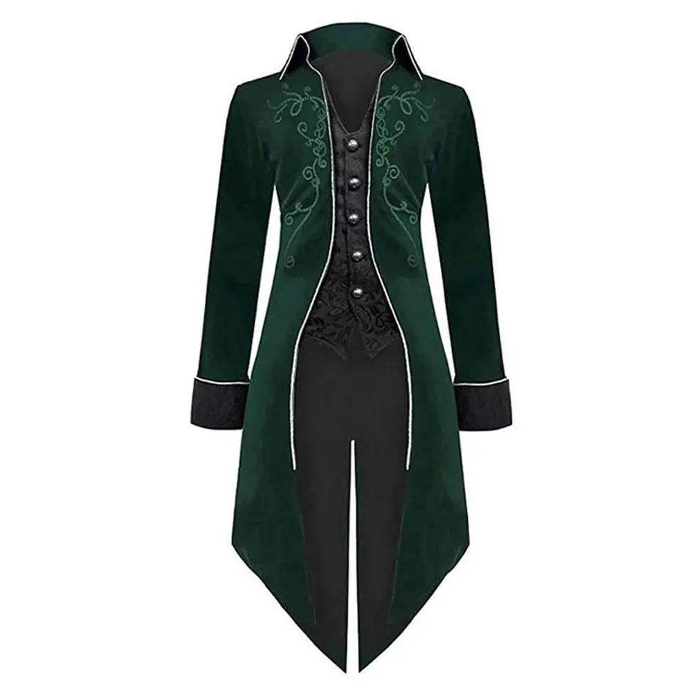 Medieval Steampunk Tailcoat Halloween Costumes Vampire Gothic Jackets Vintage Coat For Men - Ecosfun