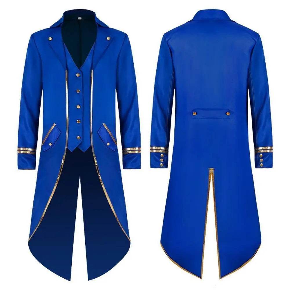 Medieval Steampunk Tailcoat Halloween Costumes Vampire Gothic Jackets Vintage Coat for Men - Ecosfun