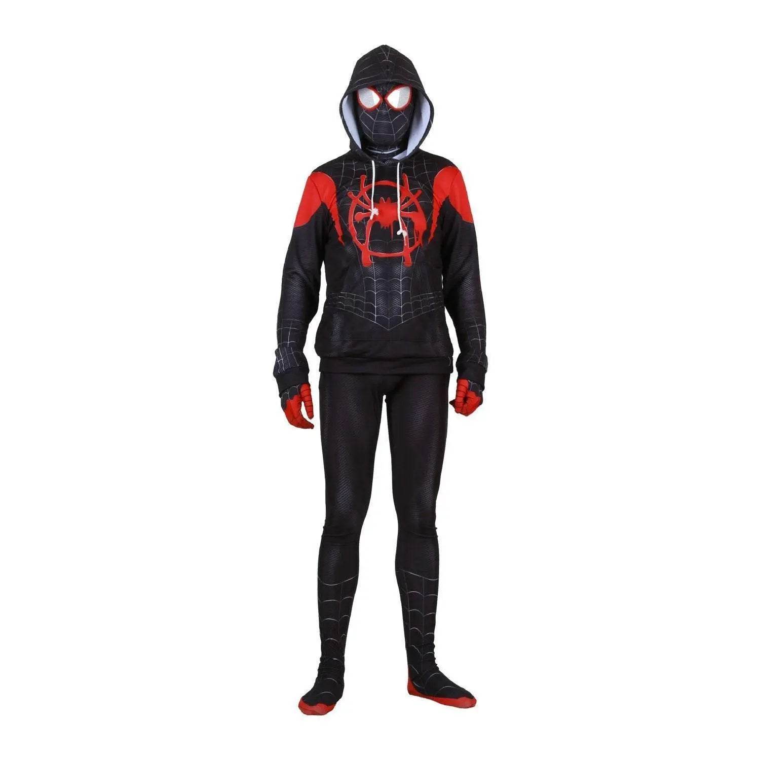 New Age Black Spiderman Miles Hero Cosplay Halloween Costume Sweater - Ecosfun