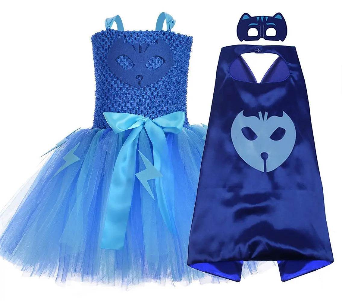PJ Masks Superhero Cosplay Costumes Halloween Tutu Dress Suits - Ecosfun