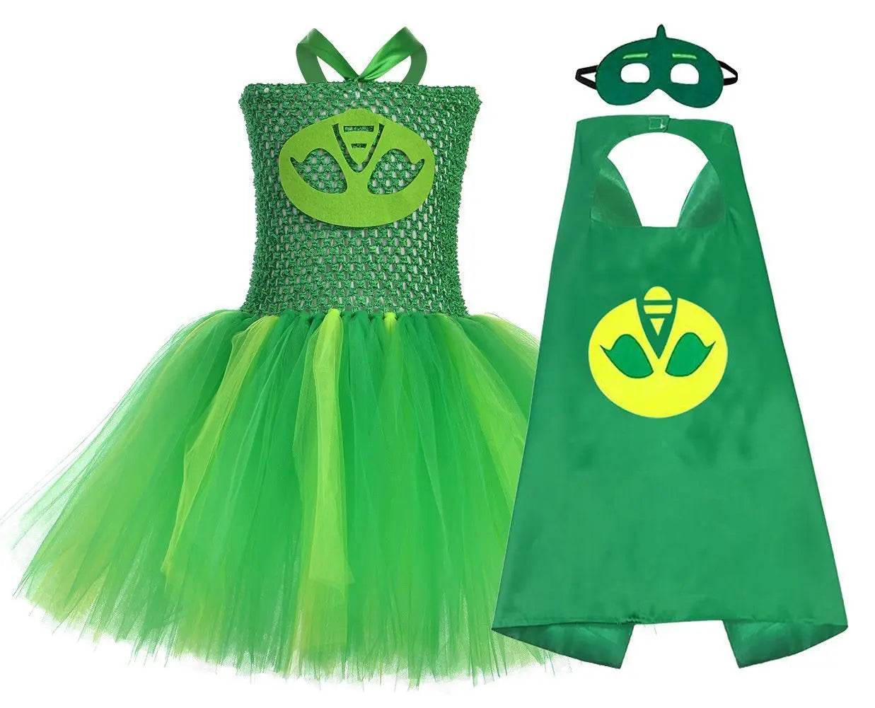 PJ Masks Superhero Cosplay Costumes Halloween Tutu Dress Suits - Ecosfun