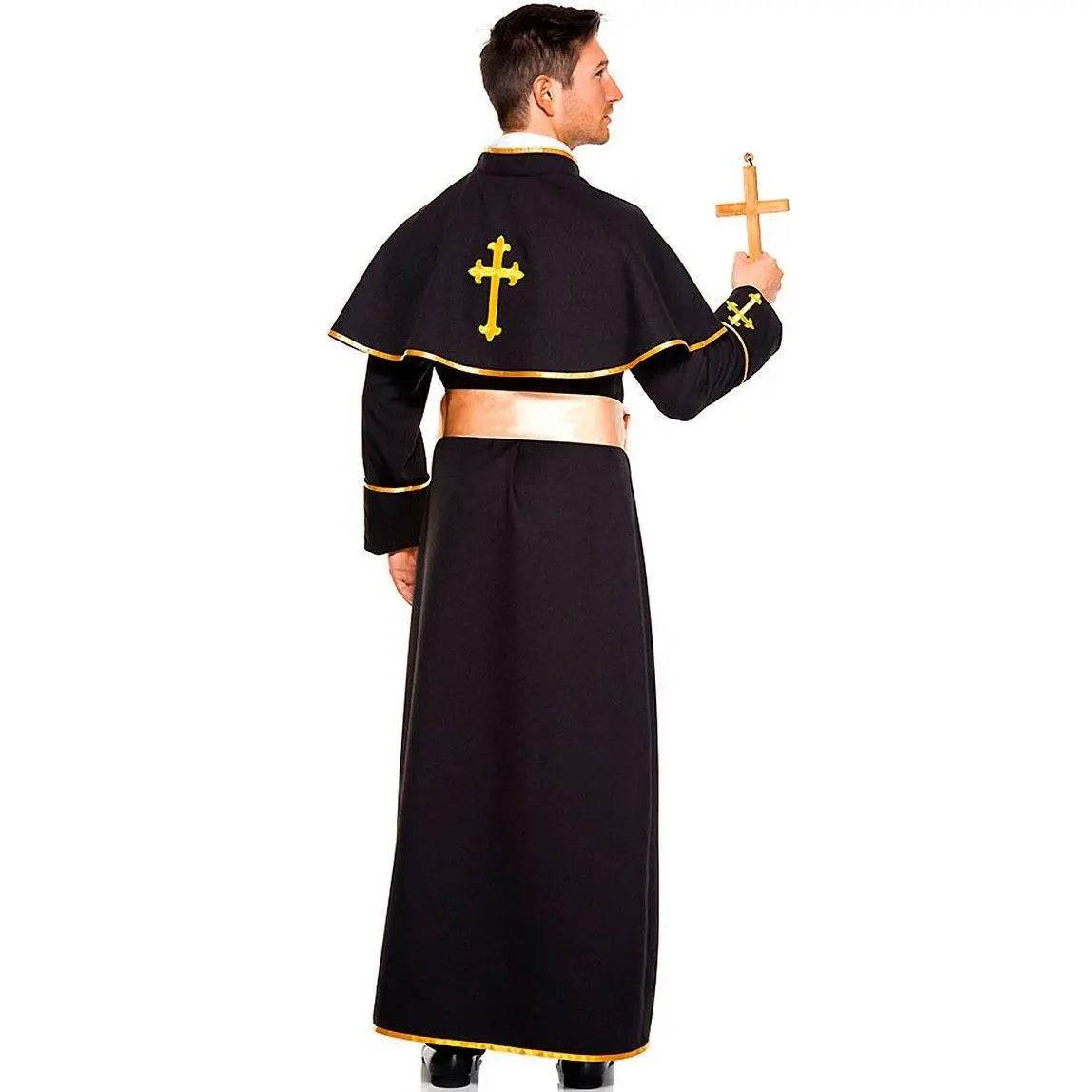 Pastor Fr Nun Couples Costume Halloween Outfits Cosplay Party Carnival - Ecosfun