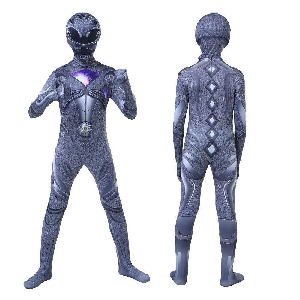 Power Rangers Cosplay Costume Dinosaur Suit Halloween Superhero Jumpsuit Outfit Dress Up For Kids Adult - Ecosfun