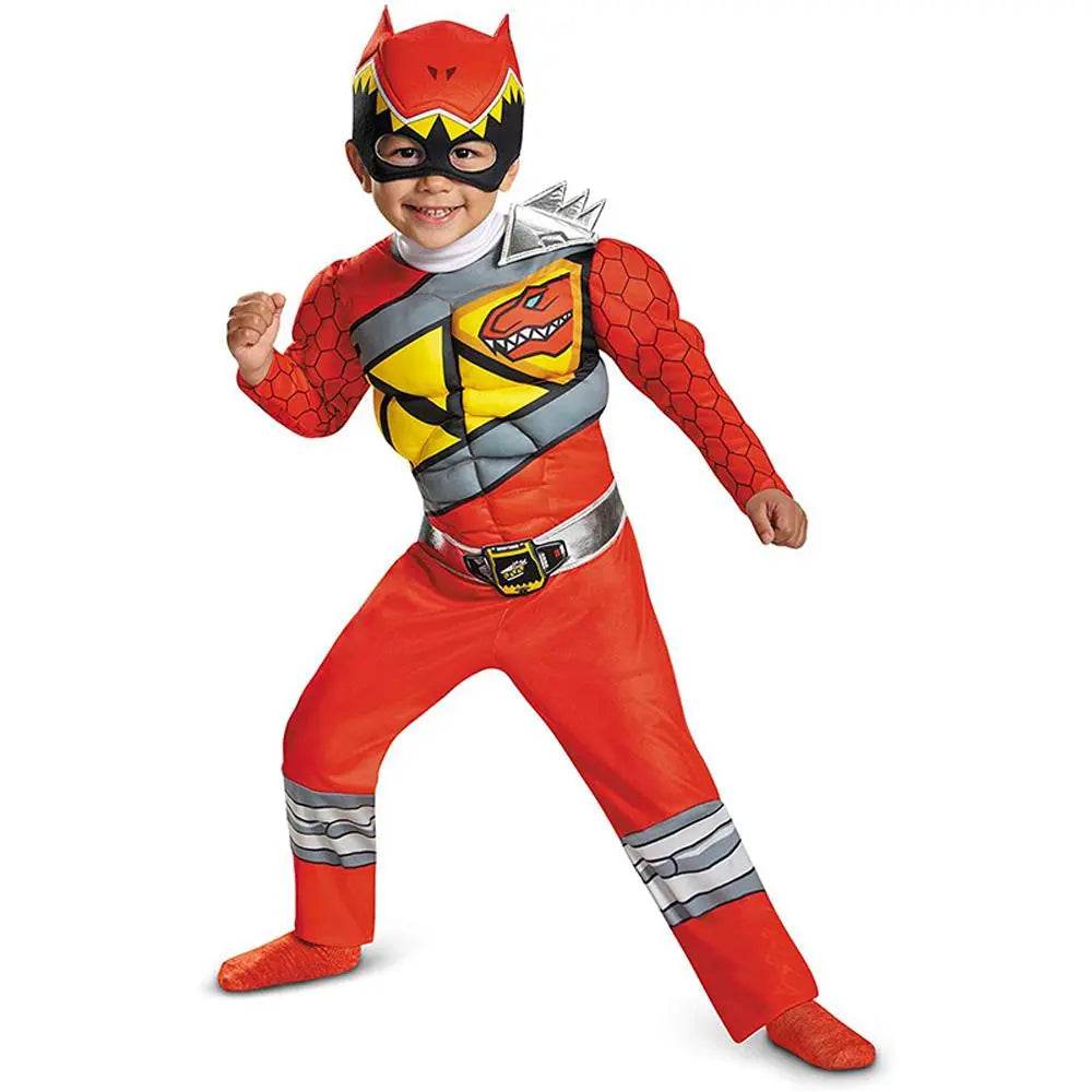Power Rangers Costume For Boys Red Dino Charge Halloween Outfits - Ecosfun