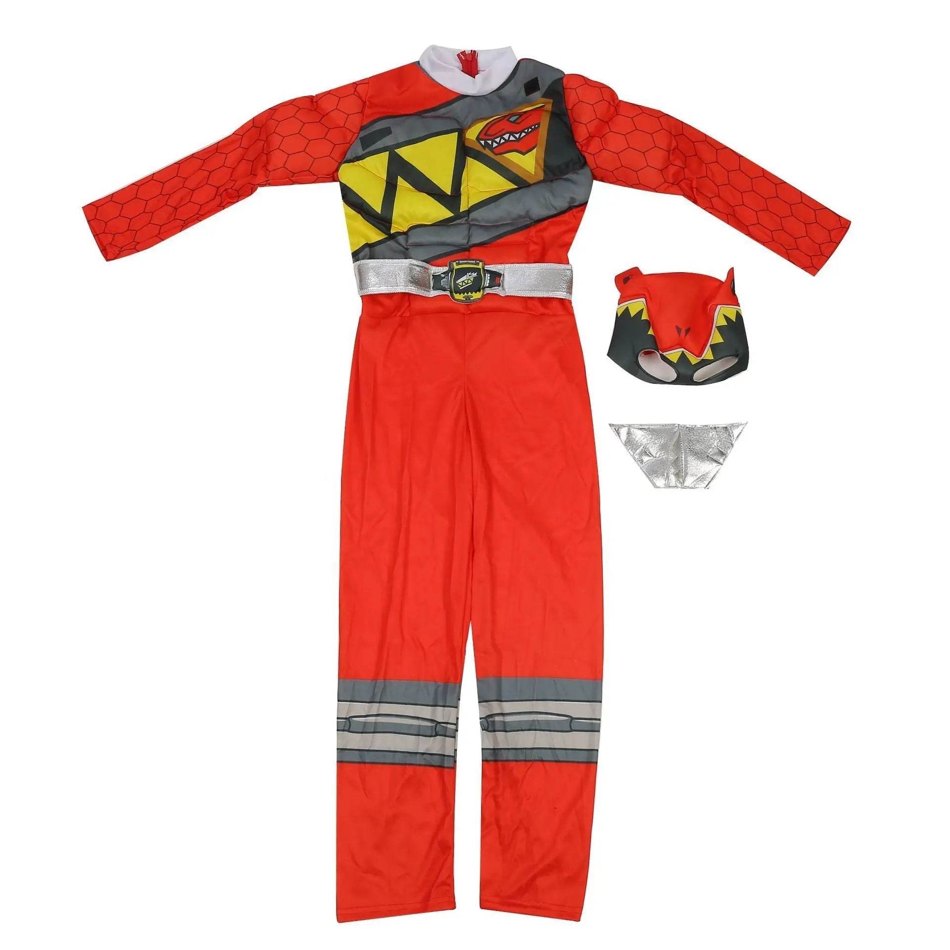 Power Rangers Costume For Boys Red Dino Charge Halloween Outfits - Ecosfun