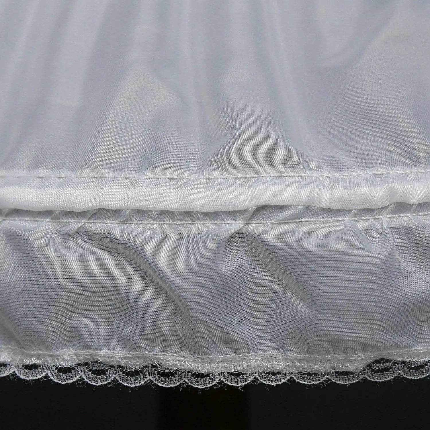 Princess Dress Crinoline Lace Trim Flower Girl Petticoat A-Line - Ecosfun