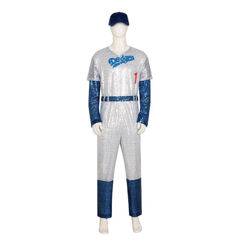 Rocketman Elton John Dodgers Baseball Costume Cosplay Uniform Halloween Carnival Suit - Ecosfun