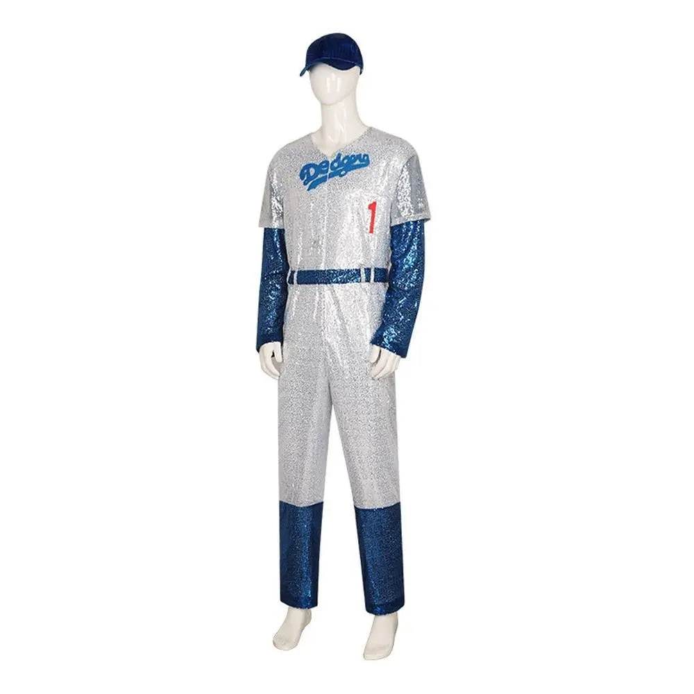 Rocketman Elton John Dodgers Baseball Costume Cosplay Uniform Halloween Carnival Suit - Ecosfun