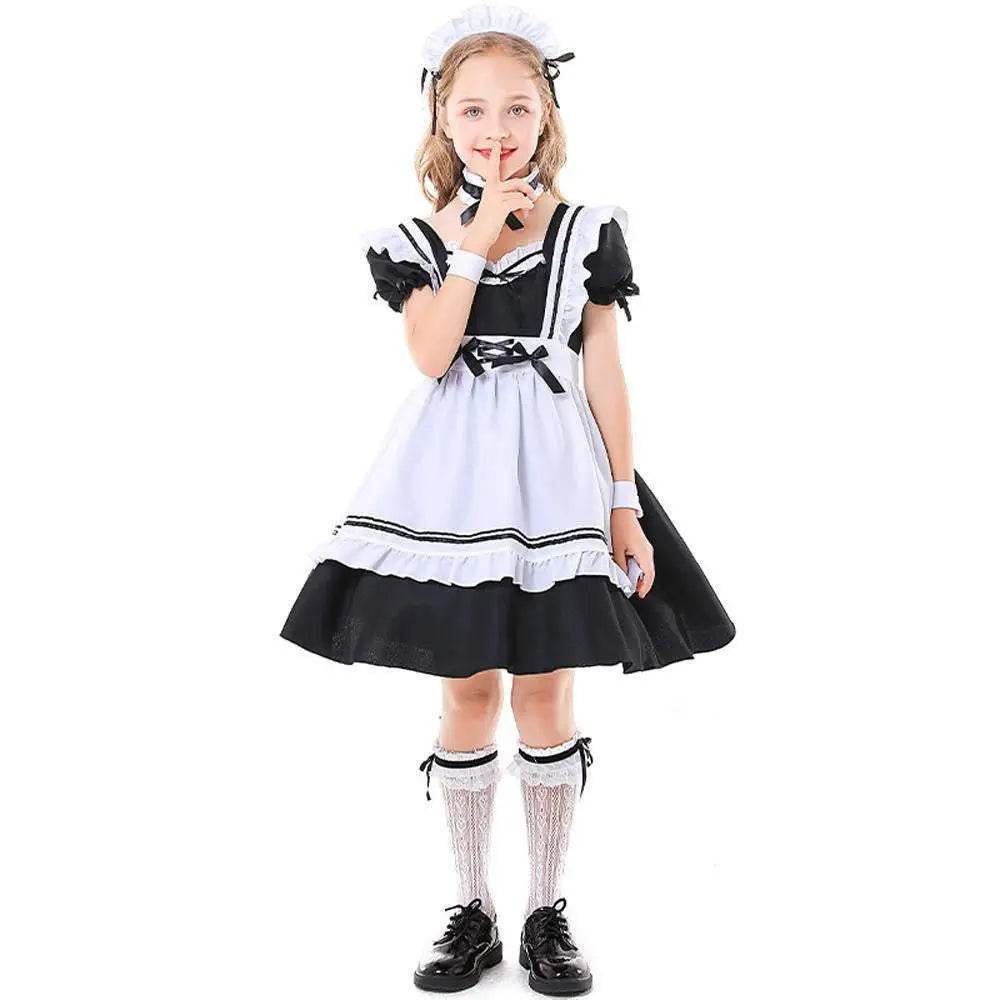 Role maid Costumes Kids playing black and white maid suit - Ecosfun