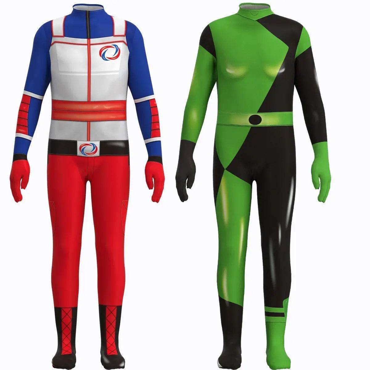 The Adventures of Kid Danger Costume Kim Possible Shego Superhero Halloween Jumpsuit - Ecosfun