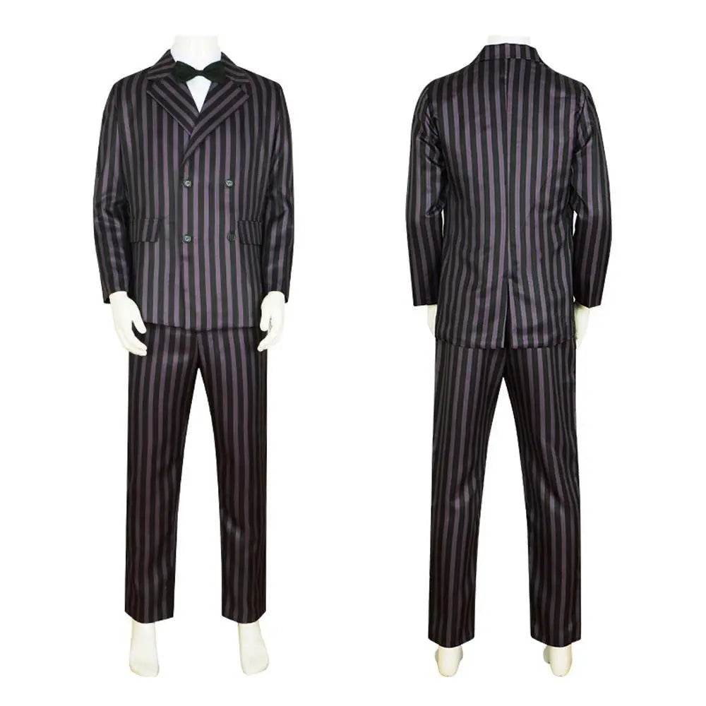Wednesday's Dad Costume The Addams Family Cosplay Gomez Costume Outfit Sets For Men - Ecosfun