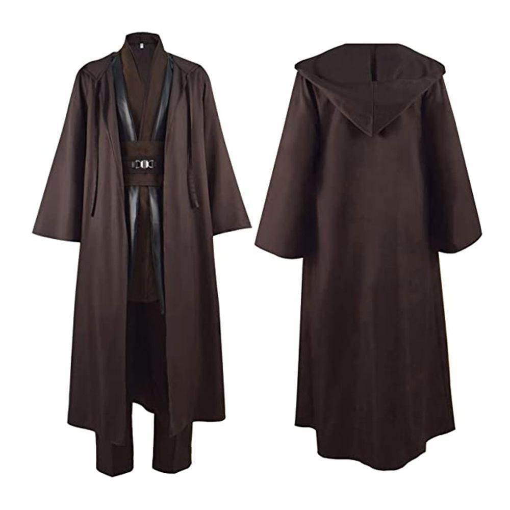 Anakin Skywalker Obi-Wan Costume Cloak Cosplay Halloween Suit - Ecosfun