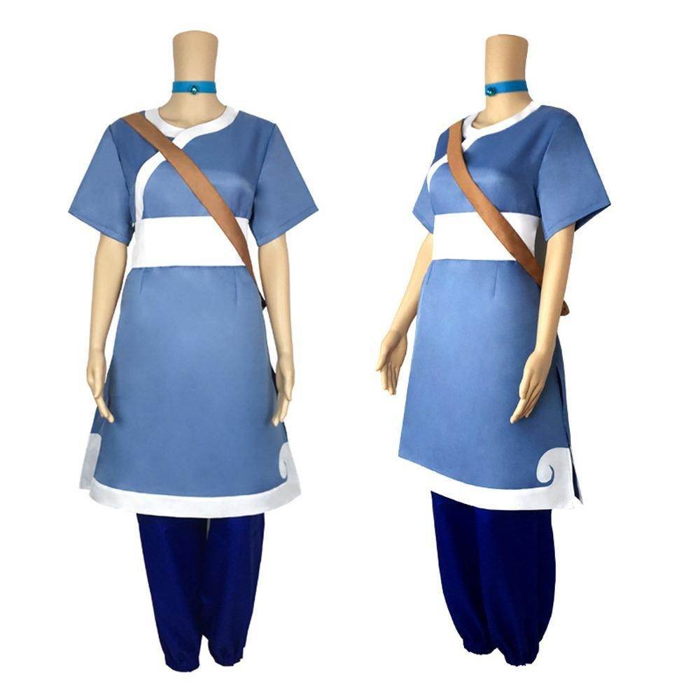 Anime Katara Avatar The Last Airbender Costume Party Carnival Cosplay Full Set - Ecosfun