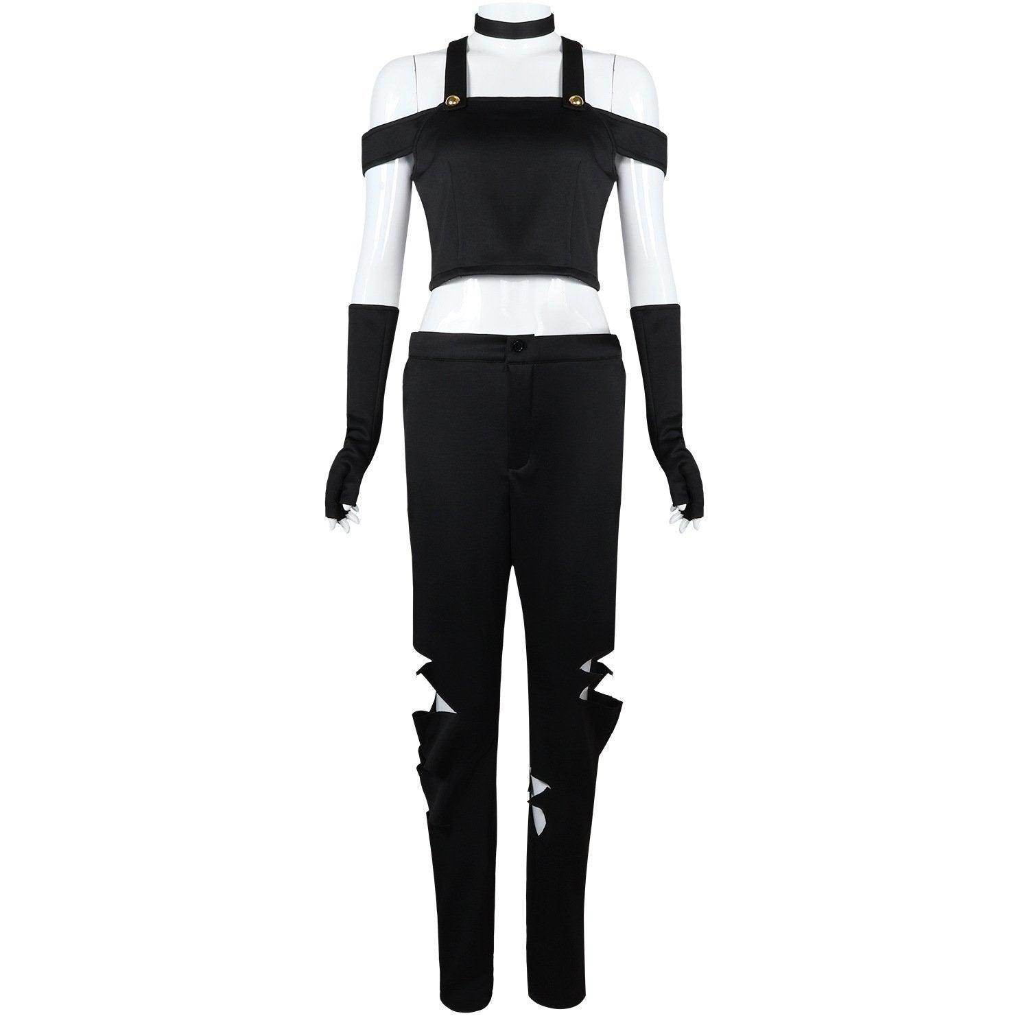 Black White Hazbin Hotel Adult Cosplay Costume Outfits Halloween Carnival Suit - Ecosfun
