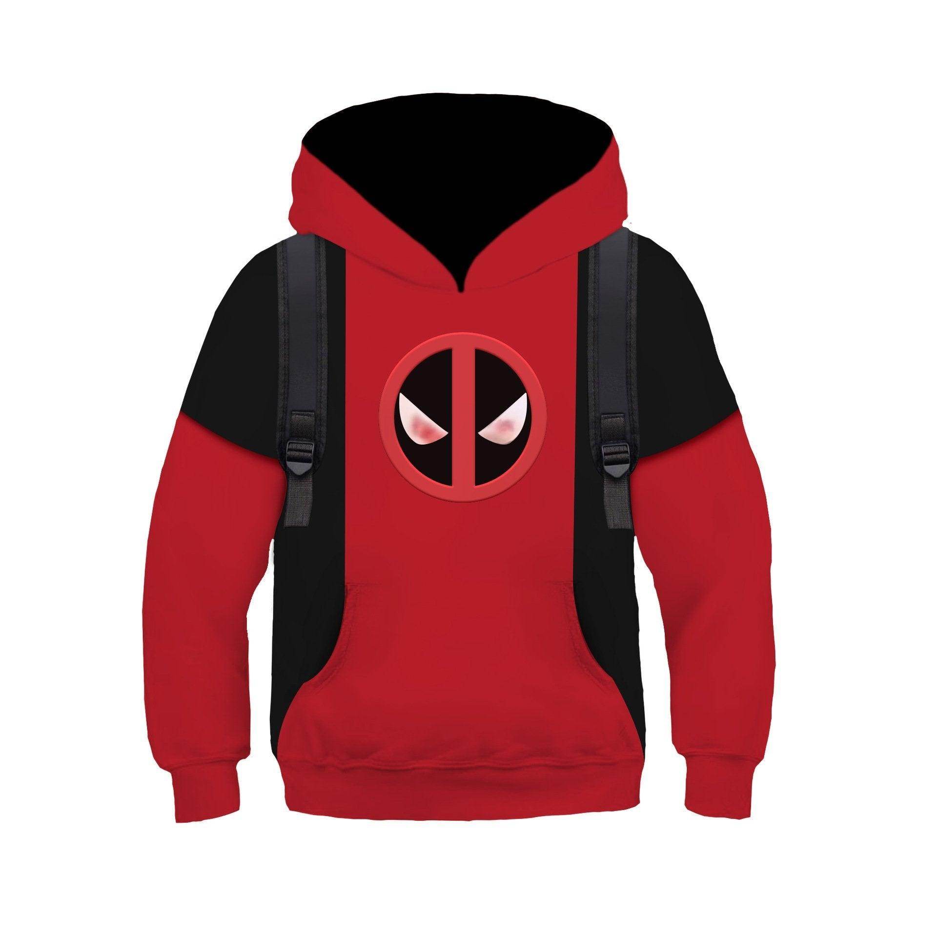 Deadpool and Wolverine Children 3D cartoon Sweater Jumpsuit cosplay - Ecosfun