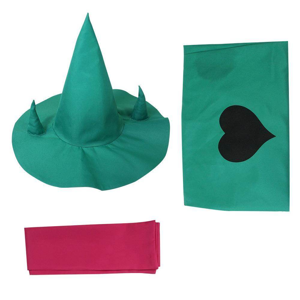 Deltarune Ralsei Cosplay Costume Cape Scarf and Hat Set for Adults - Ecosfun