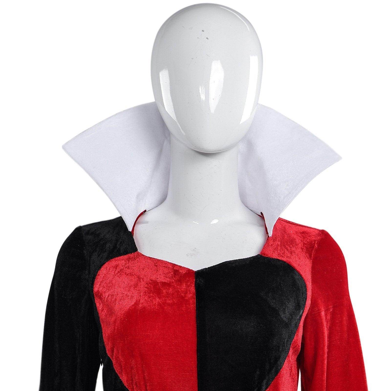 Deluxe Queen of Hearts Costume Dress Alice in Wonderland for Women - Ecosfun
