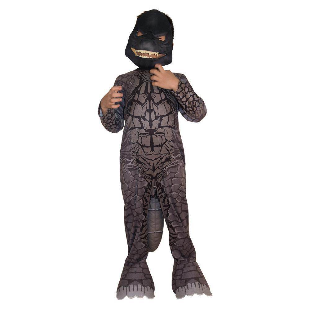 Godzilla Jumpsuit Mask Stage Performance Cosplay Costumes Printing Kids - Ecosfun