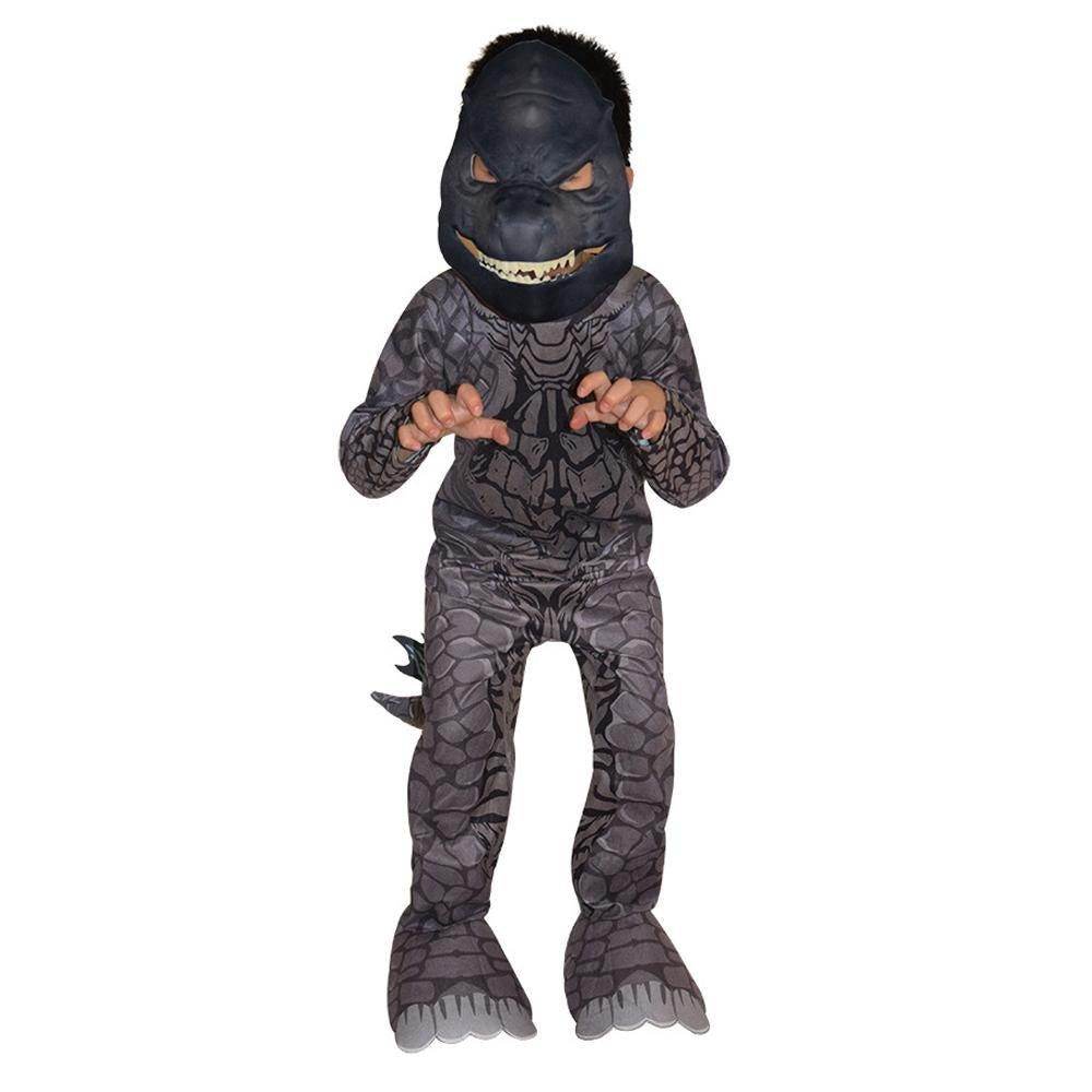 Godzilla Jumpsuit Mask Stage Performance Cosplay Costumes Printing Kids - Ecosfun