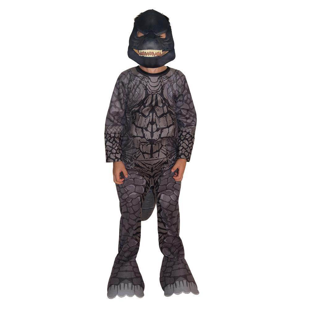 Godzilla Jumpsuit Mask Stage Performance Cosplay Costumes Printing Kids - Ecosfun