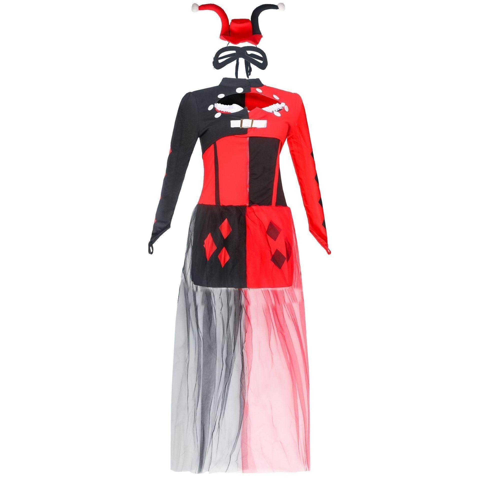 Harley quinn costume Women Dress Hallloween Masquerade circus costumes - Ecosfun
