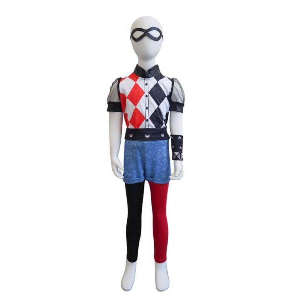 Harley Quinn Costume Halloween Cosplay Performance Outfits Carnival Suit Kids - Ecosfun
