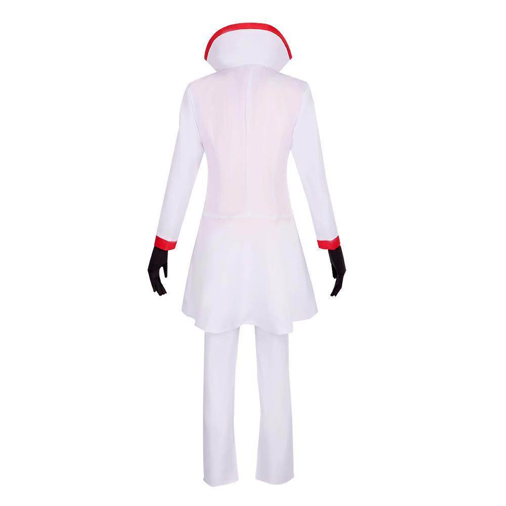 Hazbin Hotel Lucifer Morningstar White Suit Adult Cosplay Costume Carnival - Ecosfun