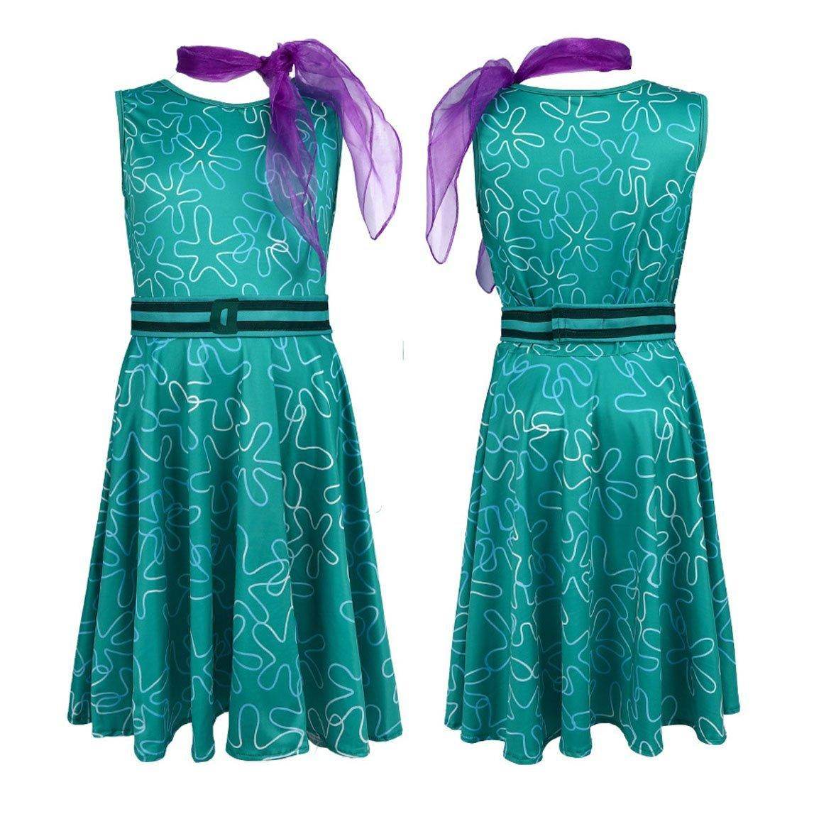 Inside Out 2 Disgust Costume Halloween Stage Performance Outfit for Kids and Adults - Ecosfun