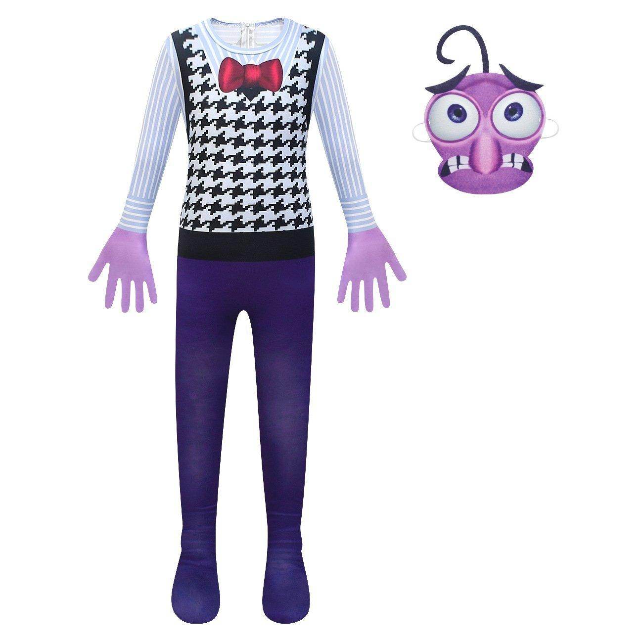 Inside Out Fear Cosplay Jumpsuit for Boys Kids' Zentai Costume - Ecosfun