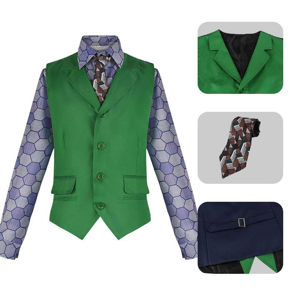 Joker Costume Heath Ledger Dark Knight Arthur Fleck Cosplay Shirt - Ecosfun