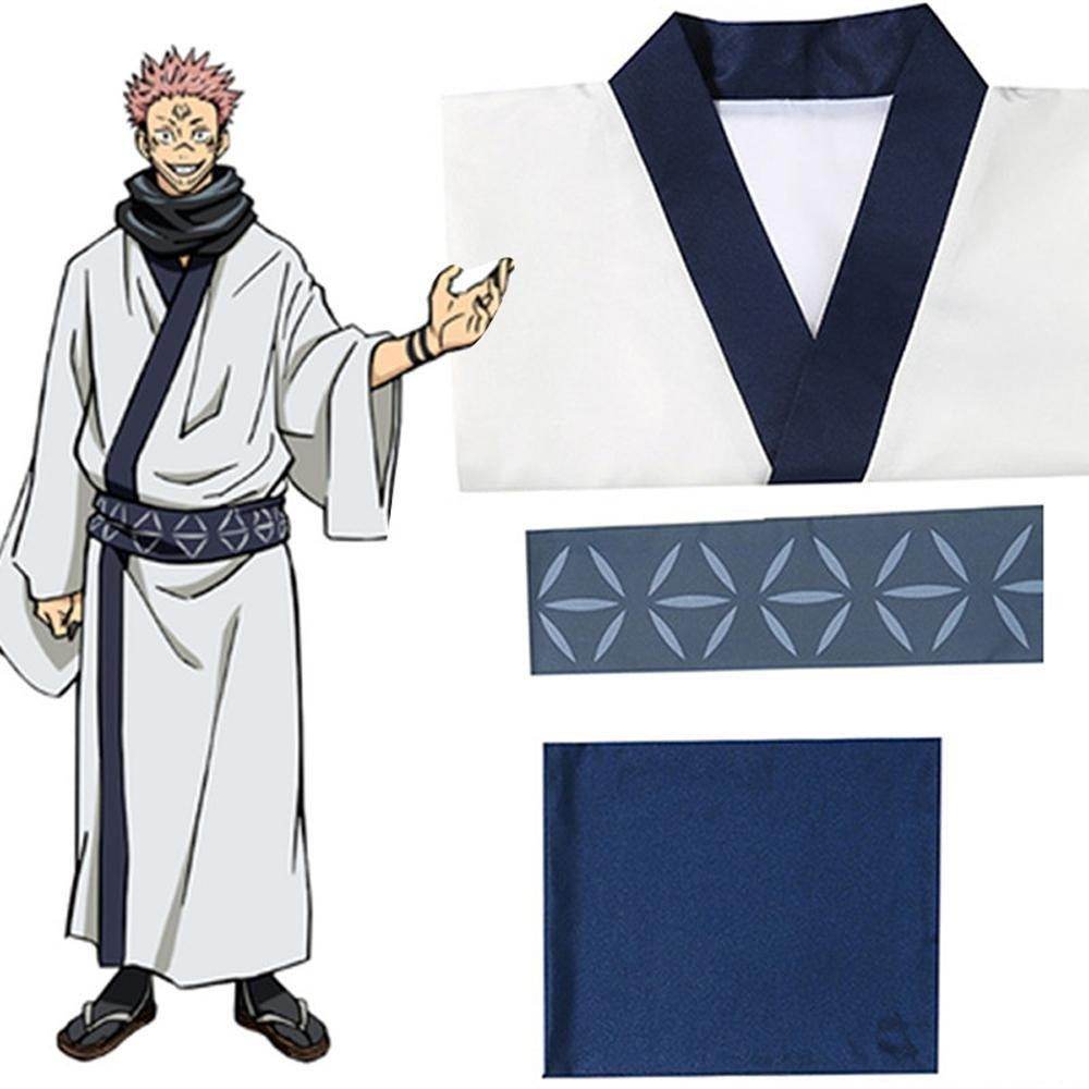 Jujutsu Kaisen Ryomen Sukuna kimono Costume Party Carnival Cosplay Full Set - Ecosfun